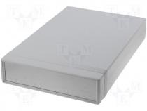 Polystyrene panel enclosure, grey 250x160x40mm