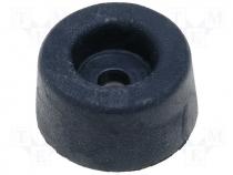 Foot for enclosures, screw fixed 17x9mm