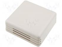 Housing for sensors ABS 71x71x27mm ivory
