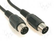 CABLE-441/1.5 BQ CABLE - Cable, DIN 5pin plug,Jack 3.5mm plug; 1.2m; black