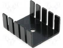 Heatsink black finished type U 25x30x12.5mm for TO220