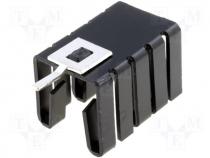 Heatsink black finished L=19mm 26,8K/W for TO220
