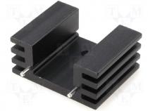 Heatsink black finished type U 13K/W 25mm for TO220