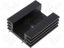 Heatsink black finished type U 11K/W 38mm for TO220