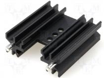 Heatsink black finished type H 10,4K/W 38mm TO220