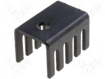 Heatsink black finished for TO220 12.7mm