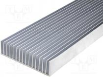 Heatsink extruded grilled L 1000mm W 190.5mm H 50mm plain