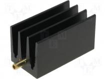 Heatsink 30x16x16mm screw on, TO220, peg