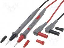 Test lead PVC 1.2m 10A red and black 2x test lead