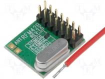 Miniature RF transmiter 17dBm 433MHz FSK, OOK DIP