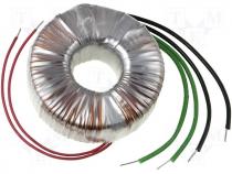 Toroidal mains transformer, 100W, 230/12V/24V