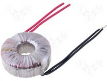 Toroidal mains transformer, 100W, 230/21V