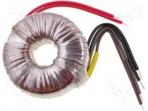 Toroidal mains transformer, 100W, 230/2x14V