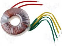 Toroidal mains transformer, 100W, 230/2x19V