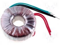 Toroidal mains transformer, 100W, 230/2x24V