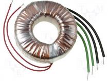 Toroidal mains transformer, 120W, 230/2x24V