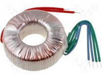 Toroidal mains transformer, 150W 230/2x55V