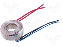 Toroidal mains transformer, 20W 230/2x12V