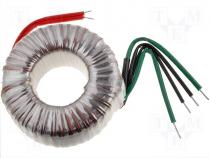 Toroidal mains transformer, 300W, 230/2x12V