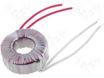 Toroidal mains transformer, 50W, 230/24V