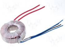 Toroidal mains transformer, 50W, 230/2x19V