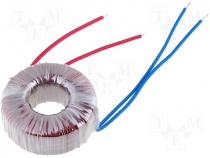 Toroidal mains transformer, 60W, 230/24V