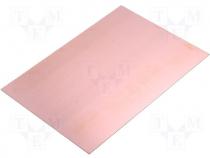 Copper clad epoxy board 160x233x1,5mm double sided