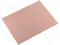 Copper clad epoxy board 75x100x1,5mm double sided