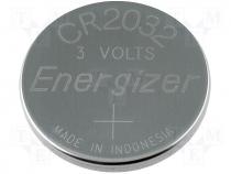 Lithium coin battery 3V 230mAh dia 20x3,2mm Energizer