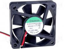 Fan 60x60x15; ball bearing; DC24V; 31,43m3/h; 31,5dBA