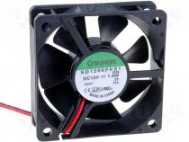 Fan 60x60x20; slide bearing; DC12V; 35,70m3/h; 34dBA