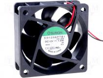 Fan 60x60x25; ball bearing; DC12V; 35,34m3/h; 32,3dBA