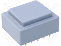 Encapsulated trafo, PCB mount, 0,5VA 230/2x6V