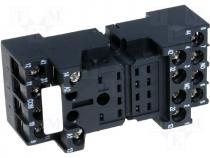 Relay socket, screw terminals, for R4