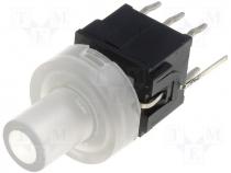 Switch microswitch bistable DC load:0.1A/30V LED THT