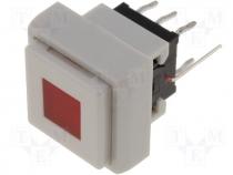 PB6135FBL-1 - Switch microswitch monostable DC load:0.1A/30V LED THT