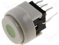 PB6136FBL-3 - Switch microswitch monostable DC load:0.1A/30V LED THT