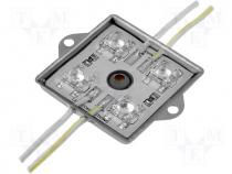 OF-ALU4FXB - LED module No.of LEDs:4 blue 4500mcd 120° 12V