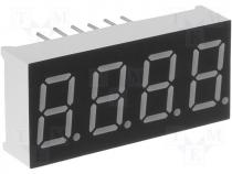 Led displays - Display LED quad 7-segment 9.2mm red 1.5-3mcd anode