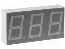 Led displays - Display LED triple 7-segment 14mm red anode