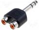 AC-011 - Adaptor 2x Phono socket - Jack plug 6.3 stereo