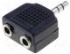 AC-012 - Adaptor 2xJack socket 3.5 stereo-Jack plug 3.5stereo