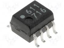 HCPL-0611-000E - Optocoupler Channels 1 3.75V Out gate 10Mbps DIP8