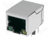 LMJ3628844TA753 - Connector RJ45 socket PIN 8 THT Pin layout 8p8c