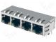 LMJ1998823433DL1TO - Connector RJ45 socket PIN 8 THT Pin layout 8p8c