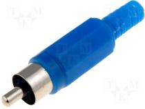 Phono plug blue hood