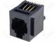 Connector RJ12 socket PIN 6 Contacts phosphor bronze THT