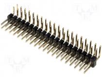 Pin header pin strips male PIN 40 angled 2.54mm THT 2x20