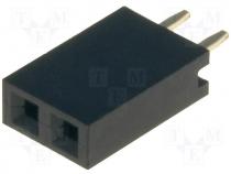  - Socket pin strips female PIN 2 straight 2.54mm 1x2 len.3.2mm