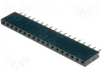 Socket pin strips female PIN 18 straight 2.54mm 1x18 3A 30mΩ